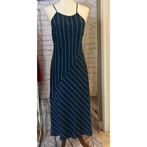 Rowing Blazers Slip Diagonal Stripe Midi Dress -Women's Small New - Picture 4 of 9